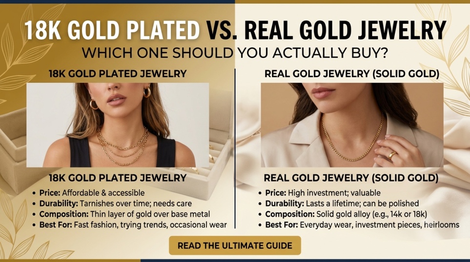18K Gold Plated vs Real Gold Jewelry: Which One Should You Actually Buy?