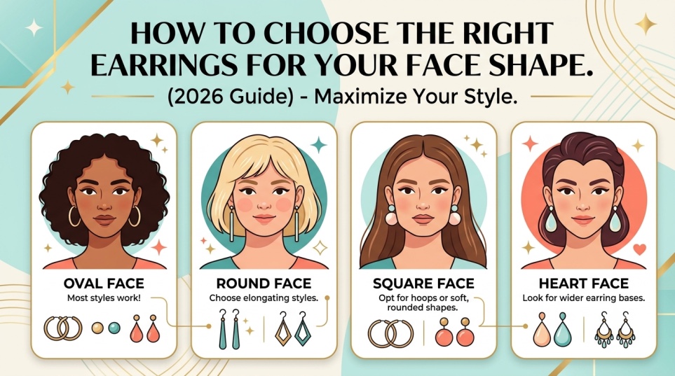 How to Choose the Right Earrings for Your Face Shape (2026 Guide)