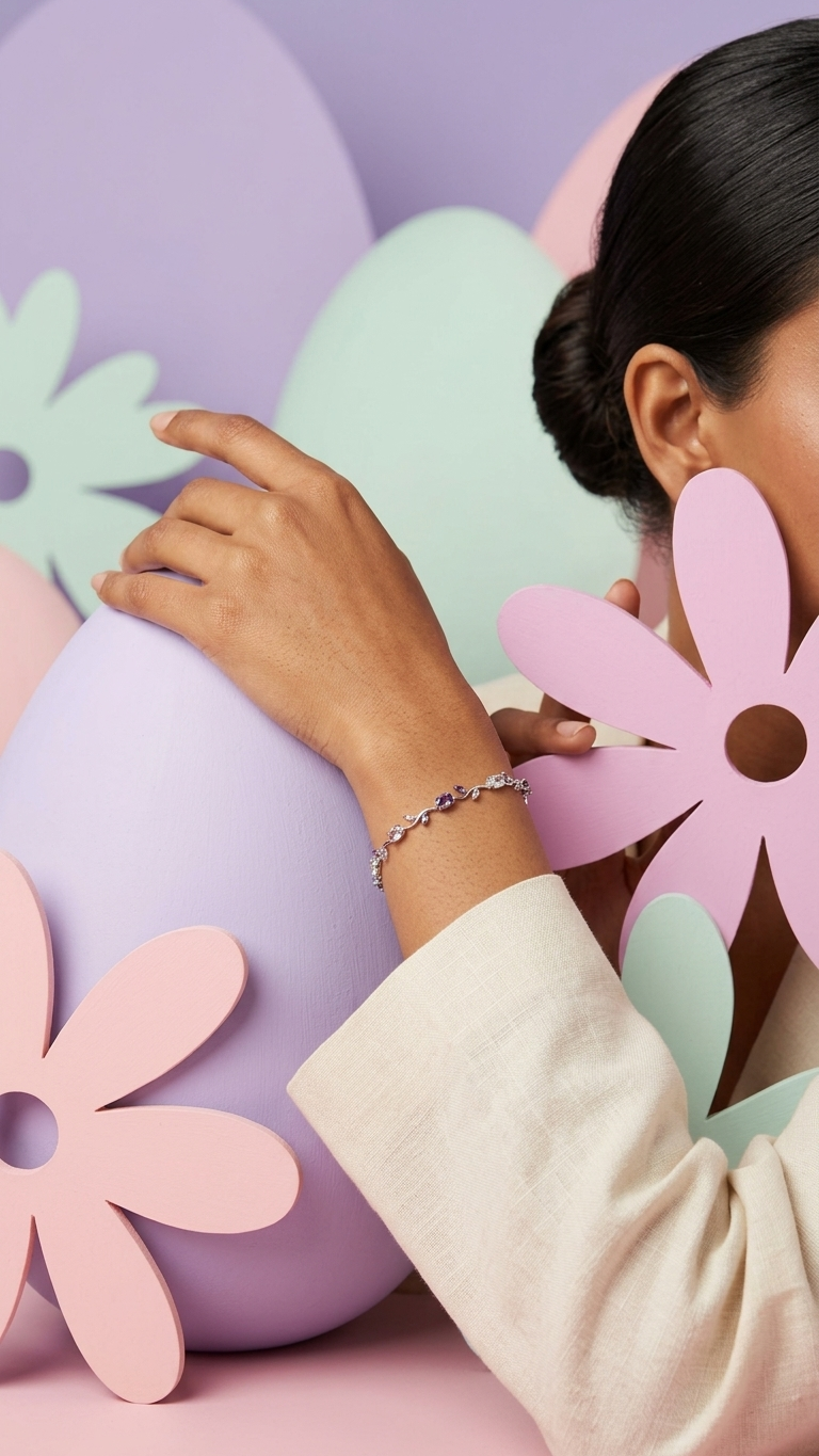 Blossom Vine Stone Bracelet - Additional View 2