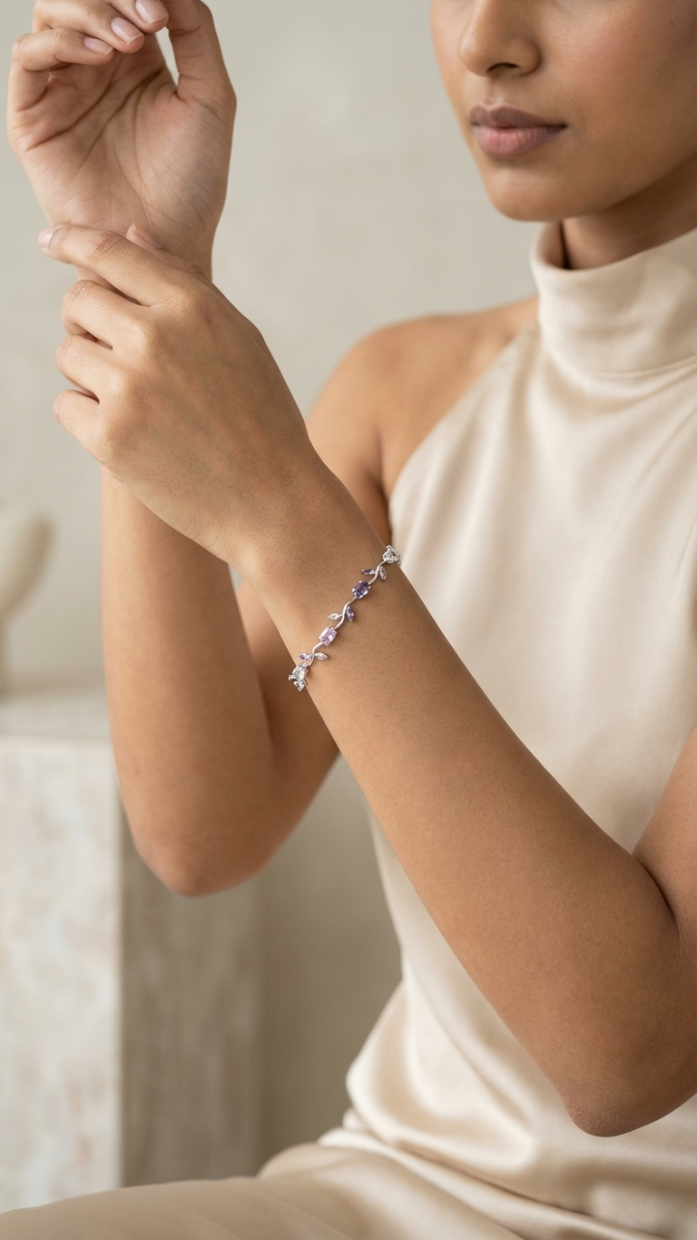 Blossom Vine Stone Bracelet - Additional View 3