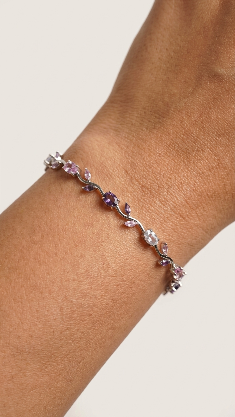 Blossom Vine Stone Bracelet - Additional View 4