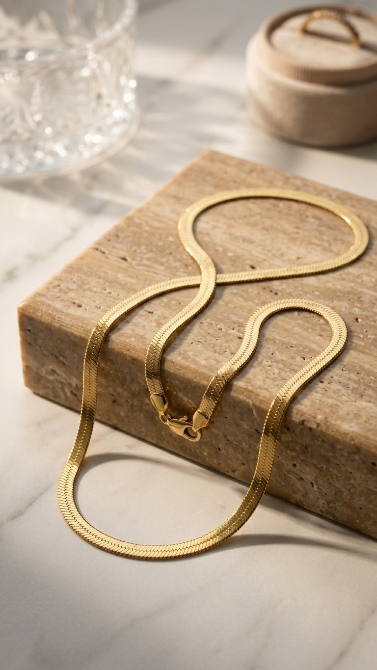 Gold Snake Chain Necklace