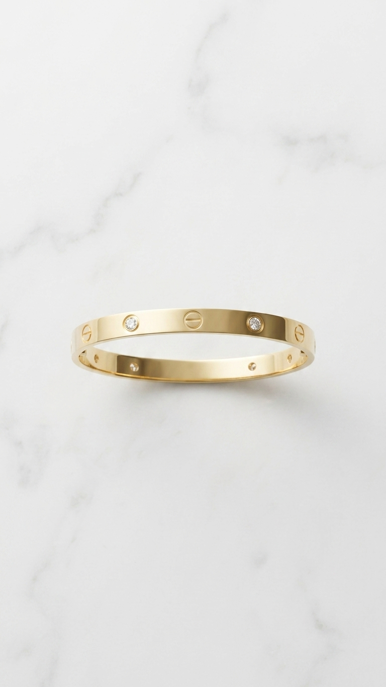 minimal gold bangle bracelet for women