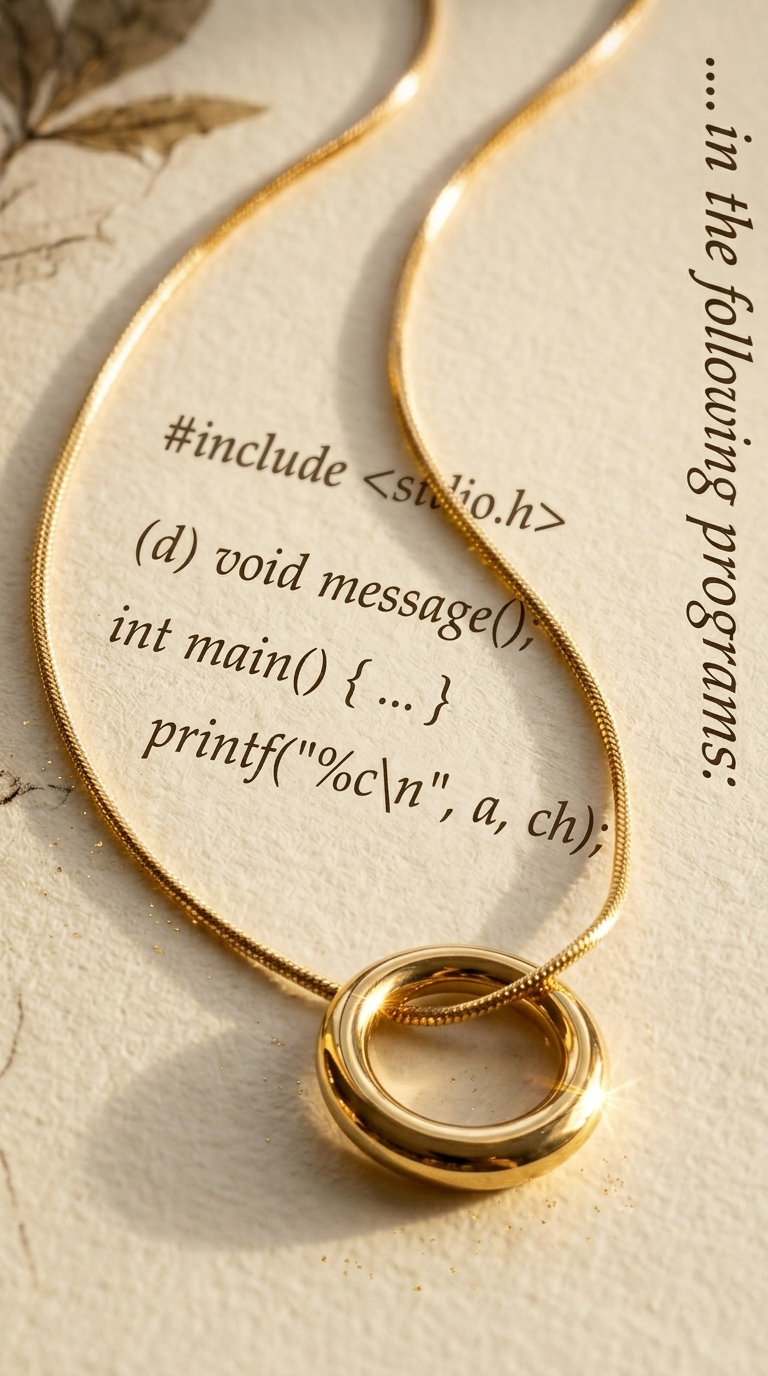 Gold Ring Pendant Necklace - Thumbnail 2