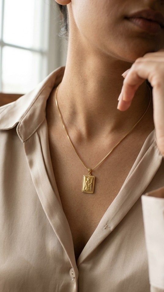 Golden Bloom Medallion Necklace - Thumbnail 2